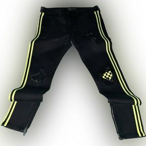 Slim Racing Stripe Jeans